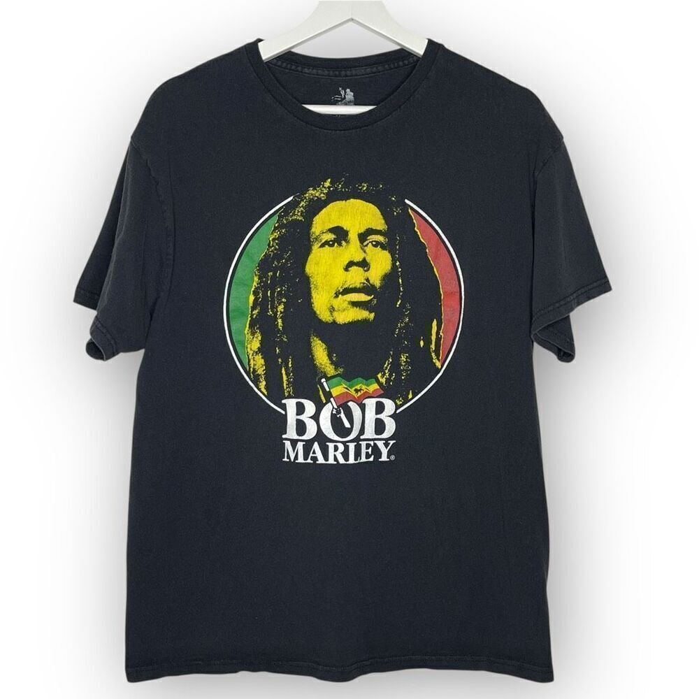 Zion Rootswear Bob Marley Tshirt Tee Portrait Face Graphic Unisex Size Large